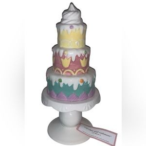cupcakes and cashmere Easter ceramic pastel tiered cake decor new